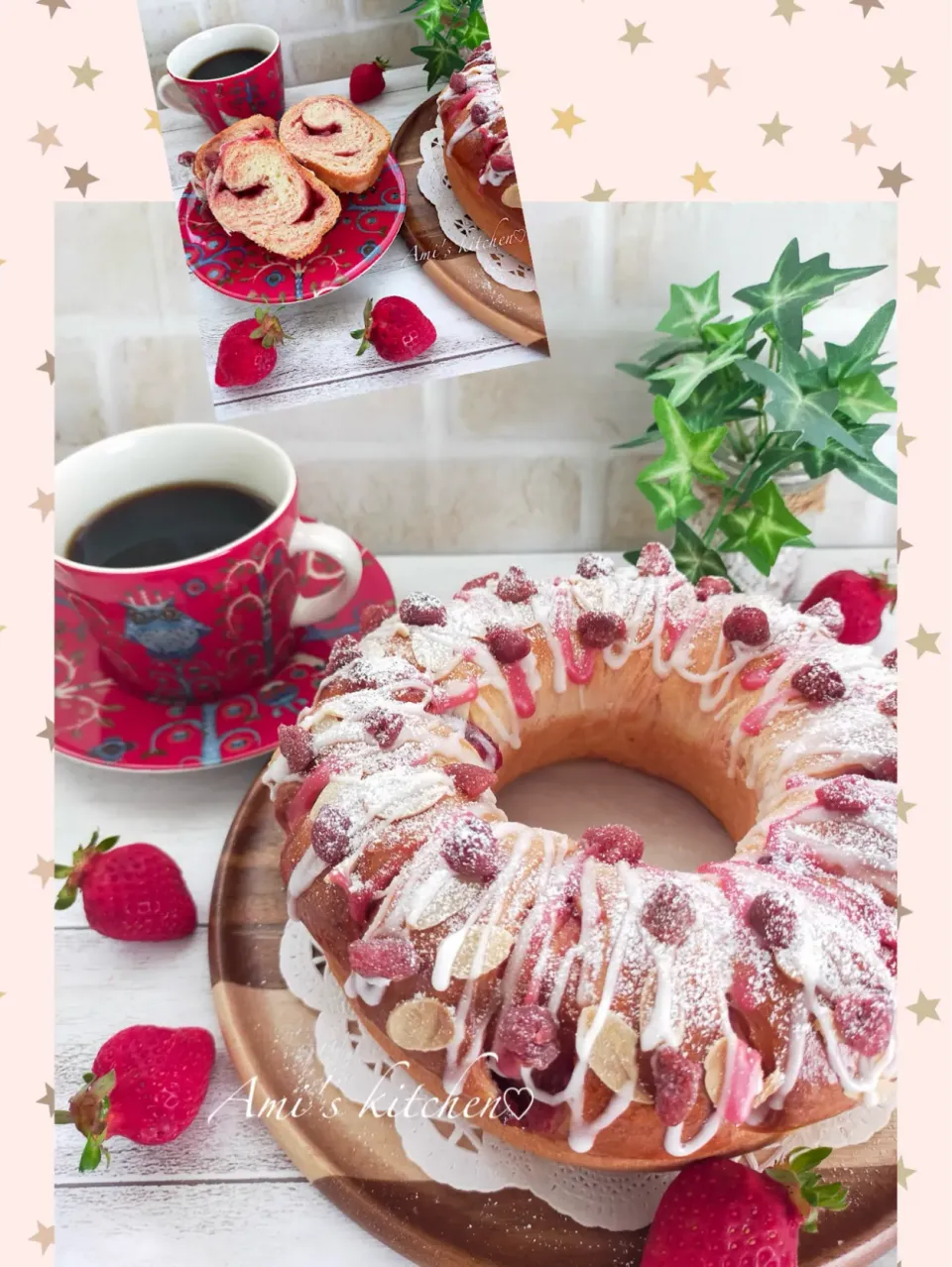 ストロベリーリングパン☺️🍓|あみさん