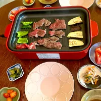 晩ごはん♯焼肉♯ブルーノ♯ホットプレート| 小松菜さん