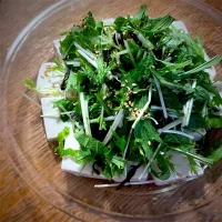 水菜と紫蘇の豆腐サラダ| ふうりんさん