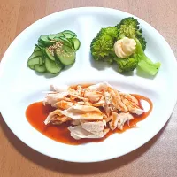 きゅうりの酢の物、ブロッコリー、ササミ|ナナさん