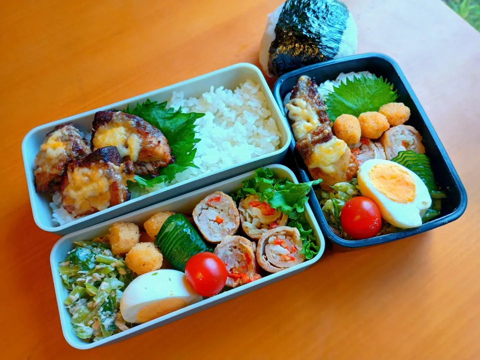 次男・私弁当&おにぎり|tamagomagomagoさん