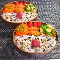 母とムスコのラブラブおソロ♪お酢活!キャロットラペ入り弁当|からあげビールさん