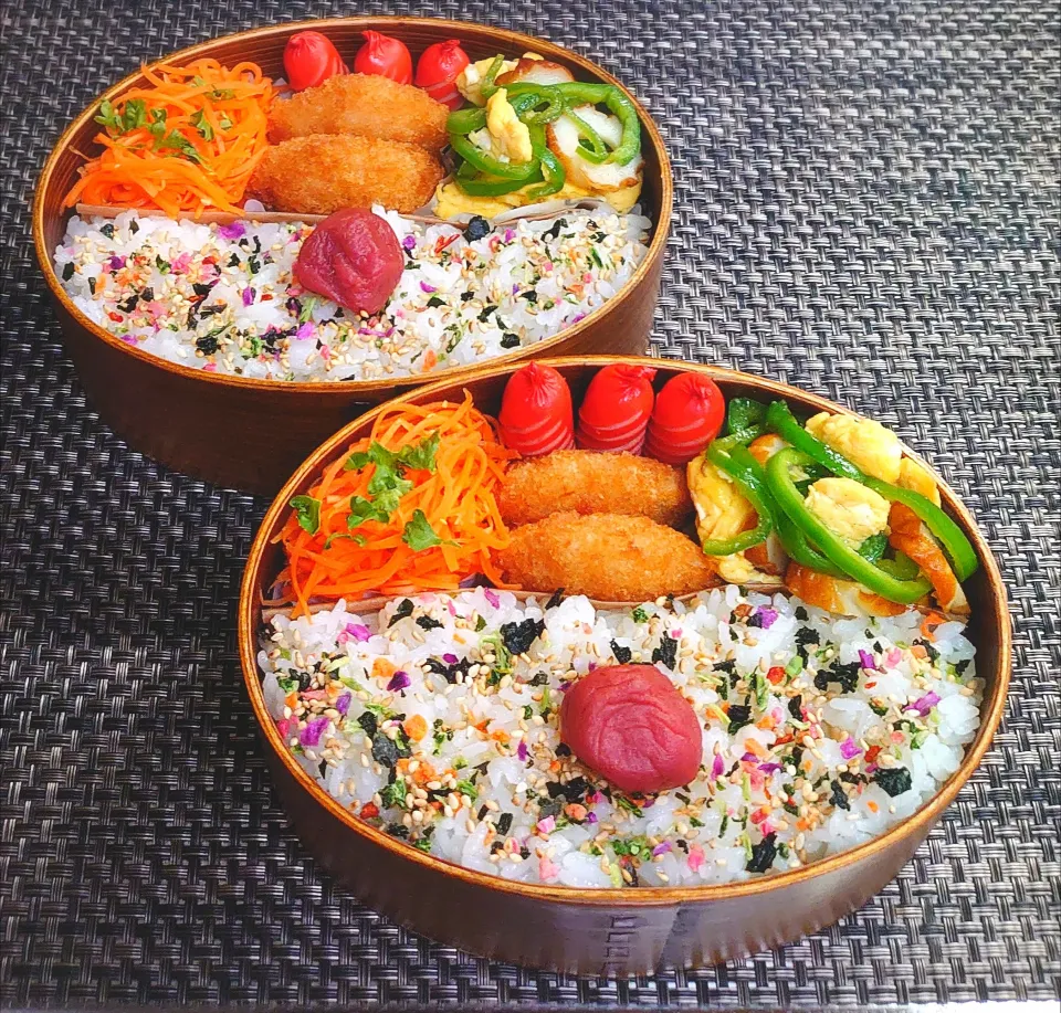 母とムスコのラブラブおソロ♪お酢活!キャロットラペ入り弁当|からあげビールさん