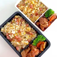 チャーハン&唐揚げ弁当！|ikumonさん