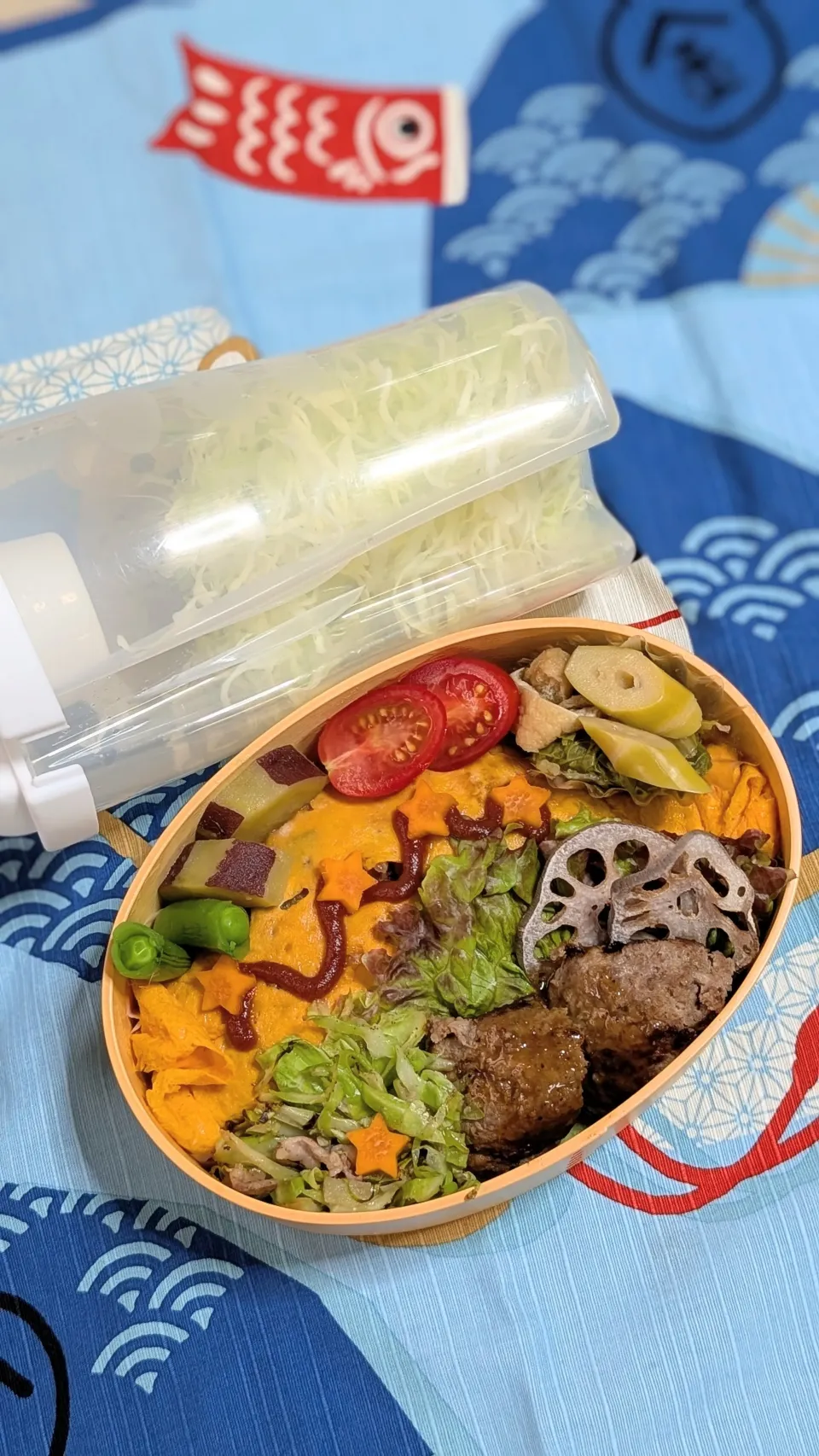 本日のお弁当〜ハンバーグ弁当|f.1125beさん