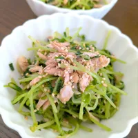 豆苗とツナのポン酢サラダ|じょうさん