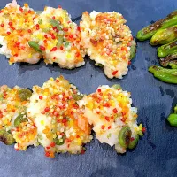 五色あられの海老とはんぺん揚げ| 💟しゅる姫さん