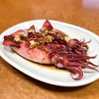 茹でヤリイカ生姜醤油