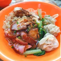 Egg Noodles w/ Red Roasted Pork & Pork Wontons 🍜🤤|An'leeさん