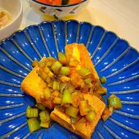 厚揚げのチーズ挟み焼き　ネギソースがけ|キヨさん