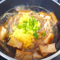 5/21の朝ごはん
茄子と厚揚げの柳川風エバーエッグ入り|卯月さん