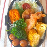 0522 ジャガイモとチーズの肉巻き　男子高校生弁当|Riieeさん