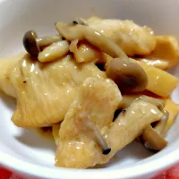 鶏むね肉と長芋のマヨ照り焼き