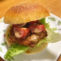 ＊手作りバンズでおうちハムカツバーガー♪＊| ultramarineさん