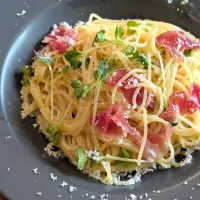 生ハムとカイワレの冷製パスタ|ゆ☺︎︎さん