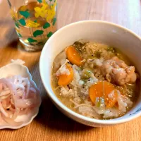 塩糀パウダーでホロホロ手羽元　参鶏湯風／酢タマネギ／エルダーフラワーシロップ| チョコさん
