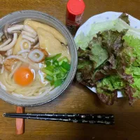 昼食　月見キツネうどん|ATさん