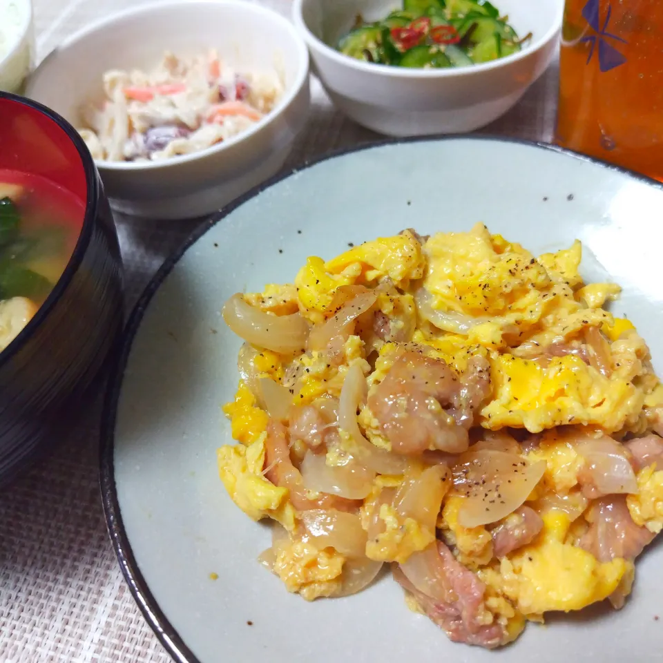 豚肉のふわたま炒め|万葉さん