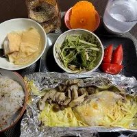 5/22晩ご飯：鰤の柚子胡椒マヨホイル焼き|ななみんさん