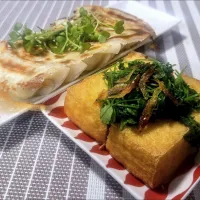 豆苗と厚揚げの桜海老だれ
茶の実ごま油で至高の餃子|マギーさん