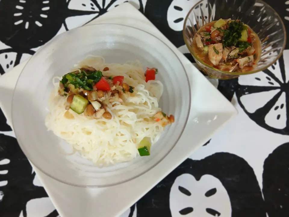 流水素麺でごはん😆✨|ぽんすけさん