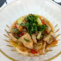 サバ缶と納豆の素麺ダレ