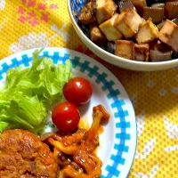 煮込みハンバーグ　厚揚げと蒟蒻の炒め煮|4jinoanataさん