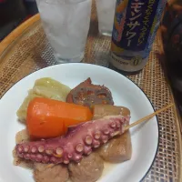 パパ作、2日目おでんノンアルで👍乾杯🤗|rikako♪。.:＊さん