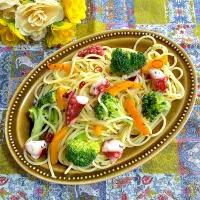 タコとブロッコリーのパスタ✨
