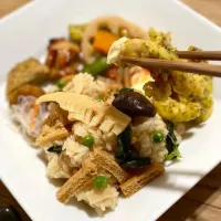 「たけのこランチプレート」
筍と干し椎茸のスープを添えて
昼ごはん💦|ばくあんしゃさん