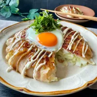 キャベツno豚バラドーム焼き〜にんにく味噌ダレ〜