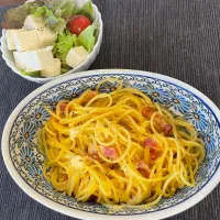 カルボナーラメインのランチ☀️|みーぬさん