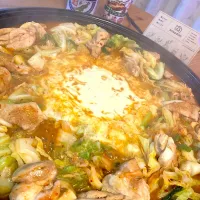 yummyコリアンホットでチーズダッカルビ😋🍻💕✨|アイさん