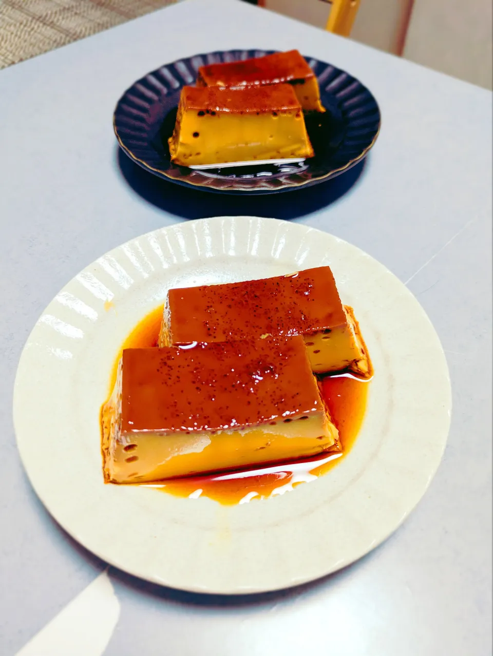 手作り焼きプリン|闇夜の狸さん