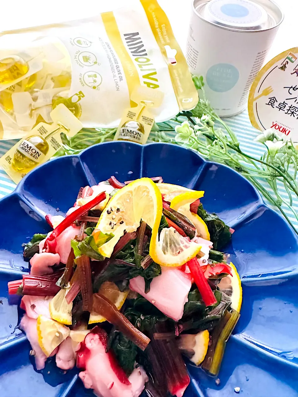 ひろりんさんの料理 スイスチャードとタコ🐙のうまつゆ和風マリネ|🌺🌺Foodie🌺🌺さん