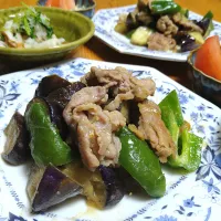 茄子とピーマンの味噌炒め