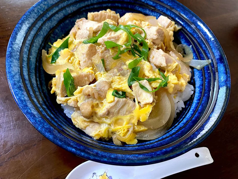 むね肉のあっさり親子丼|単身赴任のっちさん
