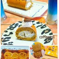 ともさんの酒粕チーズケーキとコーヒーロールケーキ