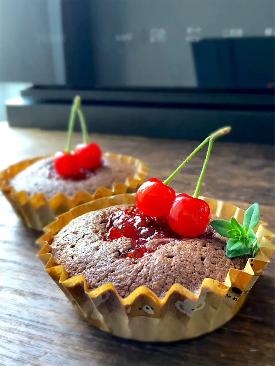 🍒さくらんぼジャムinチョコレートマフィン🍒|9421beruさん