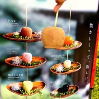 ほうじ茶フレーバーのりんご飴（金沢ごりんのりんご）とても美味しいりんご飴でした🍎