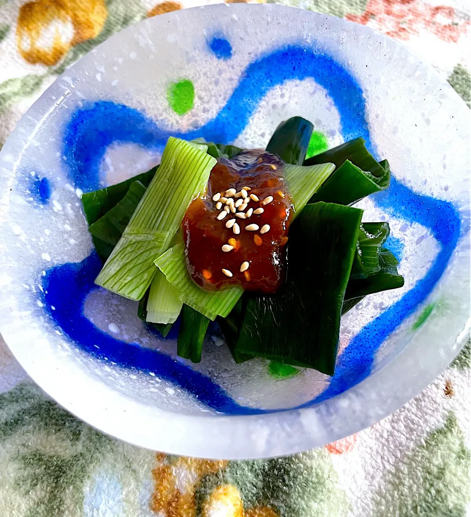 SDGs新玉ねぎの葉の簡単酢味噌和え|つるひめさん