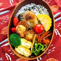 焼きサバと揚げワンタン弁当|hibachiさん