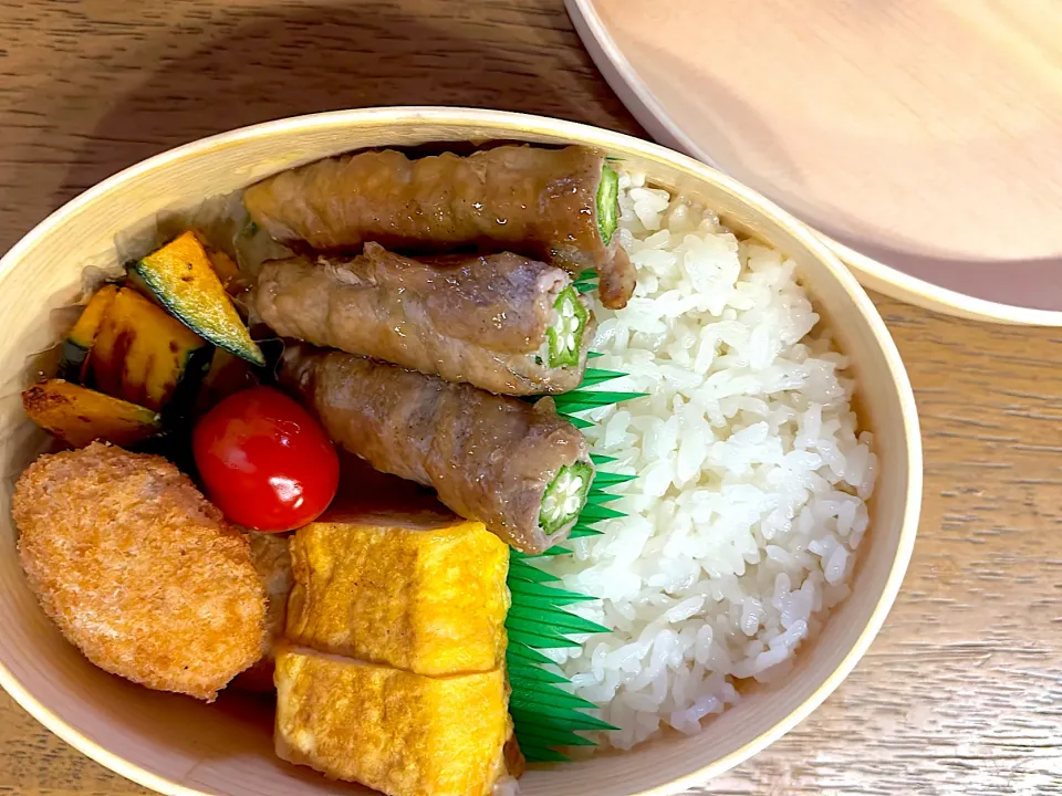 オクラ肉巻き弁当|etoben8106さん