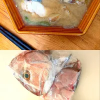 男鹿で購入した鯛のアラと真鱈のアラでアラ汁🍲|まゆめろさん
