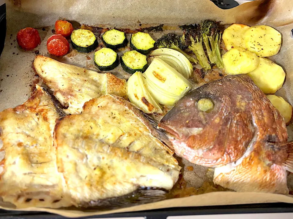 鯛のあらと野菜のグリル|misakoさん