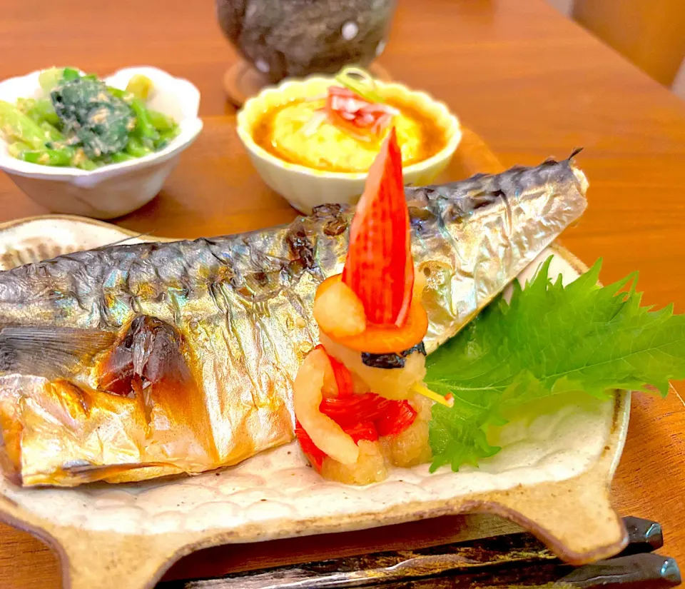 ぐれたぐらの大根おろし添え焼塩鯖|すずさん