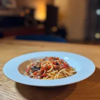 スパゲッティ 茄子と豚挽肉のラグー トマトソース