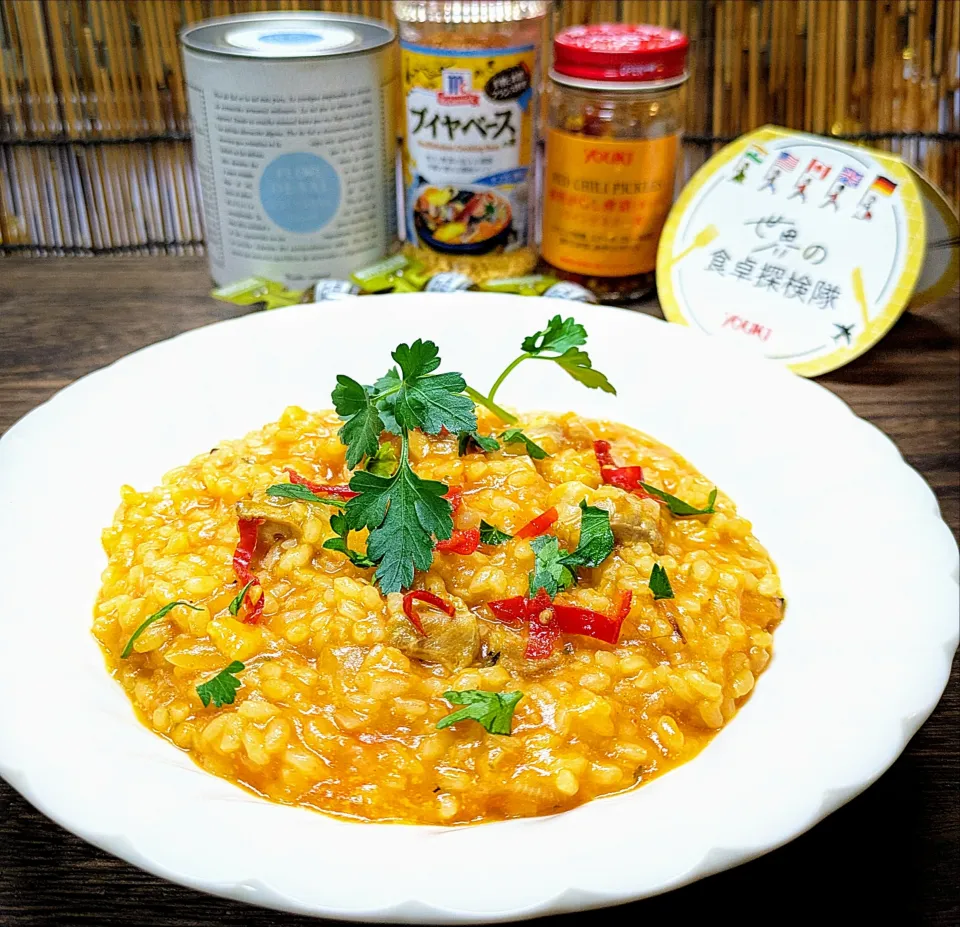 🌏『世界の食卓探検隊』🇮🇹イタリア料理
【🇮🇹トマトチキンリゾット】|ayaさん