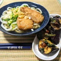 きつねうどん(自家製煮揚げ)
とろ茄子と大葉の梅醤油漬け|マギーさん