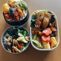 今日の旦那と私のお弁当|sacchan( ﾐΦﻌΦ)ฅさん